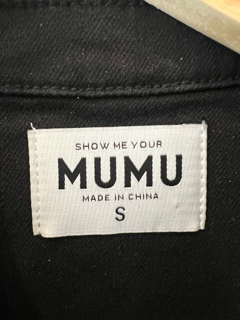 Show Me Your MuMu Everhart Black Short-Sleeve Button Up Jumpsuit - Picture 5 of 6